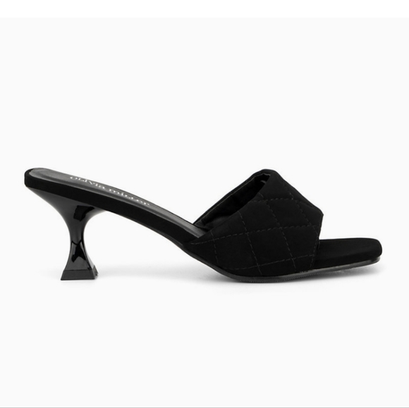 Olivia Miller Honey Camp Slide Sandals Black -10 - Picture 2 of 7